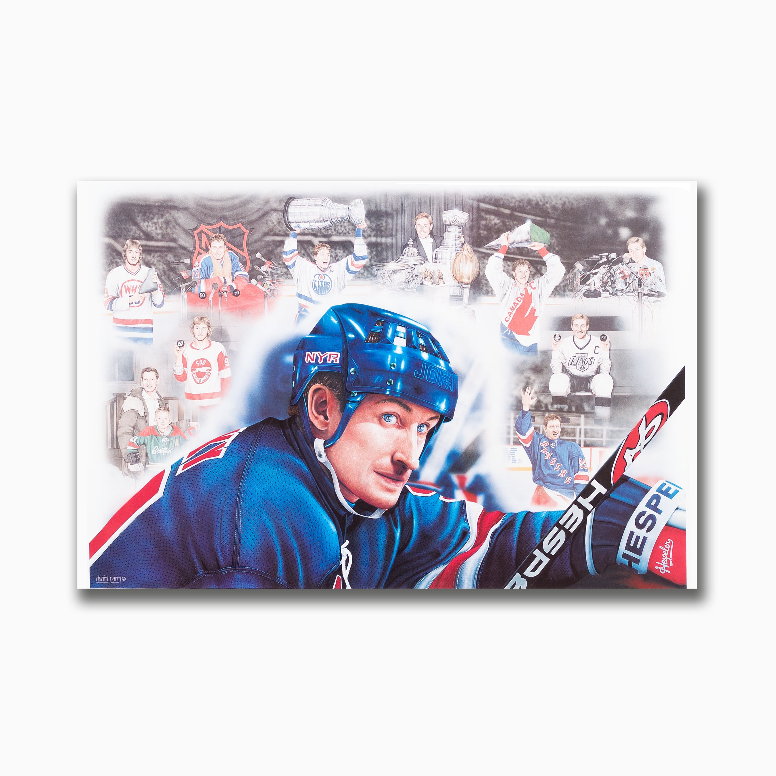 Wayne Gretzky Autographed 20th Anniversary Limited Edition 1999 HHOF Induction Print - Heritage Hockey™