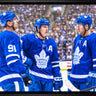 John Tavares, Mitch Marner and Morgan Rielly Toronto Maple Leafs Framed 20x29 Talking on Ice Canvas - Frameworth Sports Canada 
