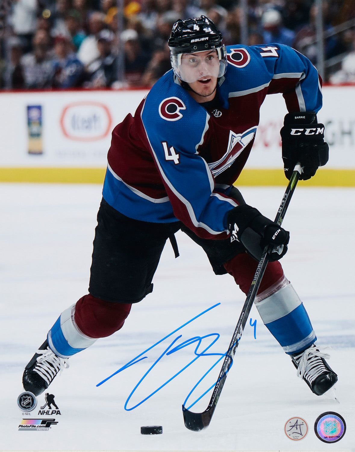 Tyson Barrie Signed Colorado Avalanche Hockey 11x14 Photo