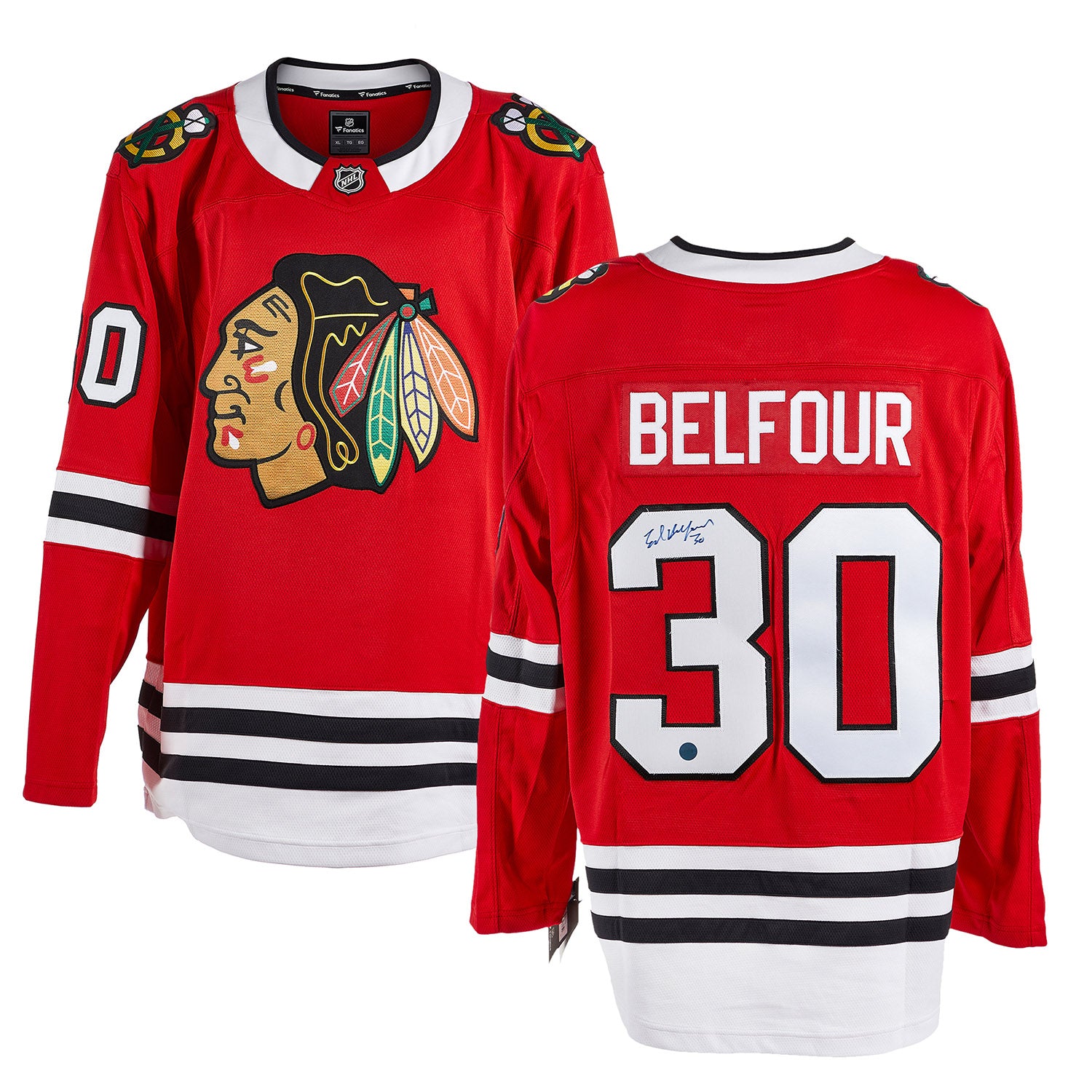 Ed Belfour Chicago Blackhawks Autographed Fanatics Jersey