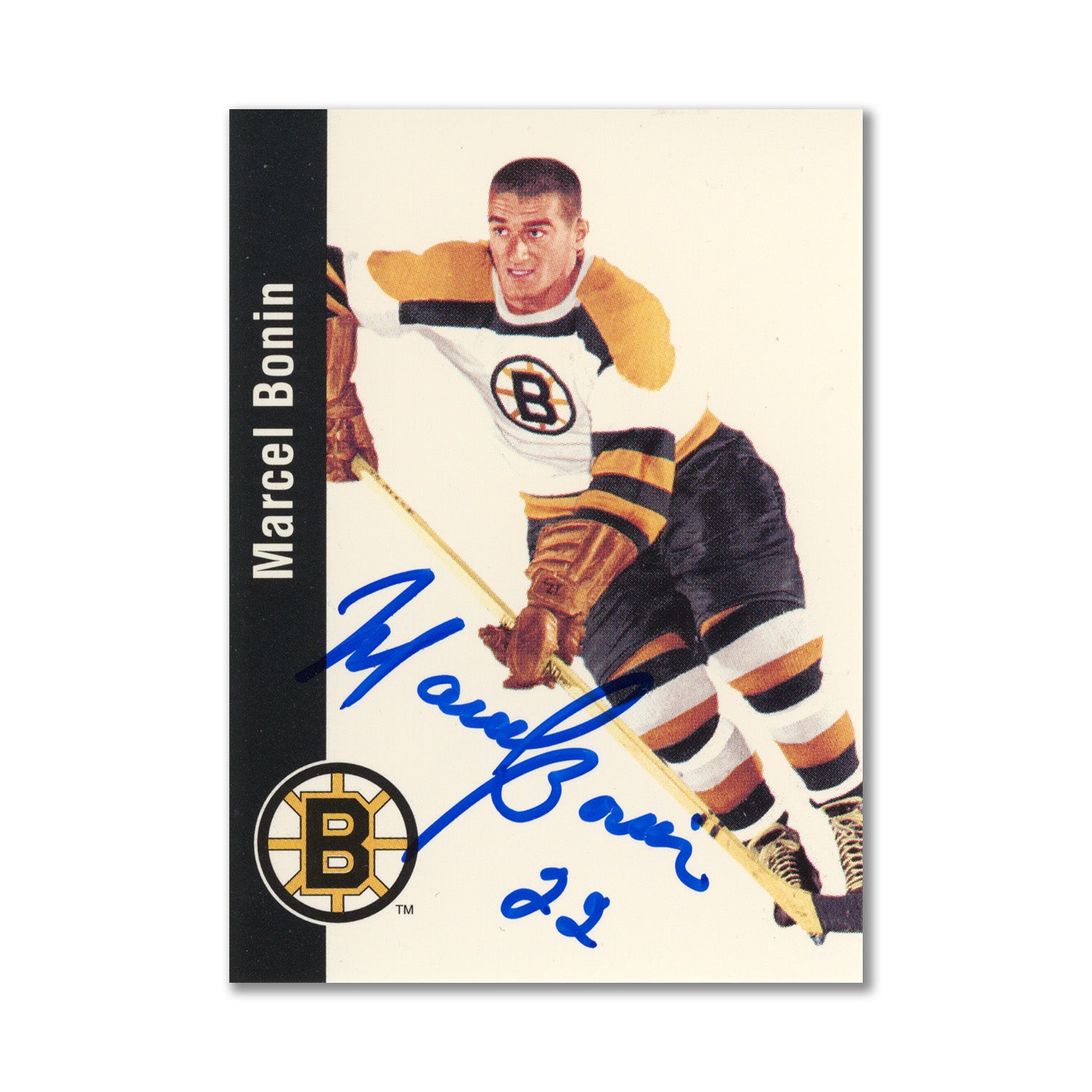 Autographed 1994 Parkhurst Missing Link #19 Marcel Bonin Hockey Card