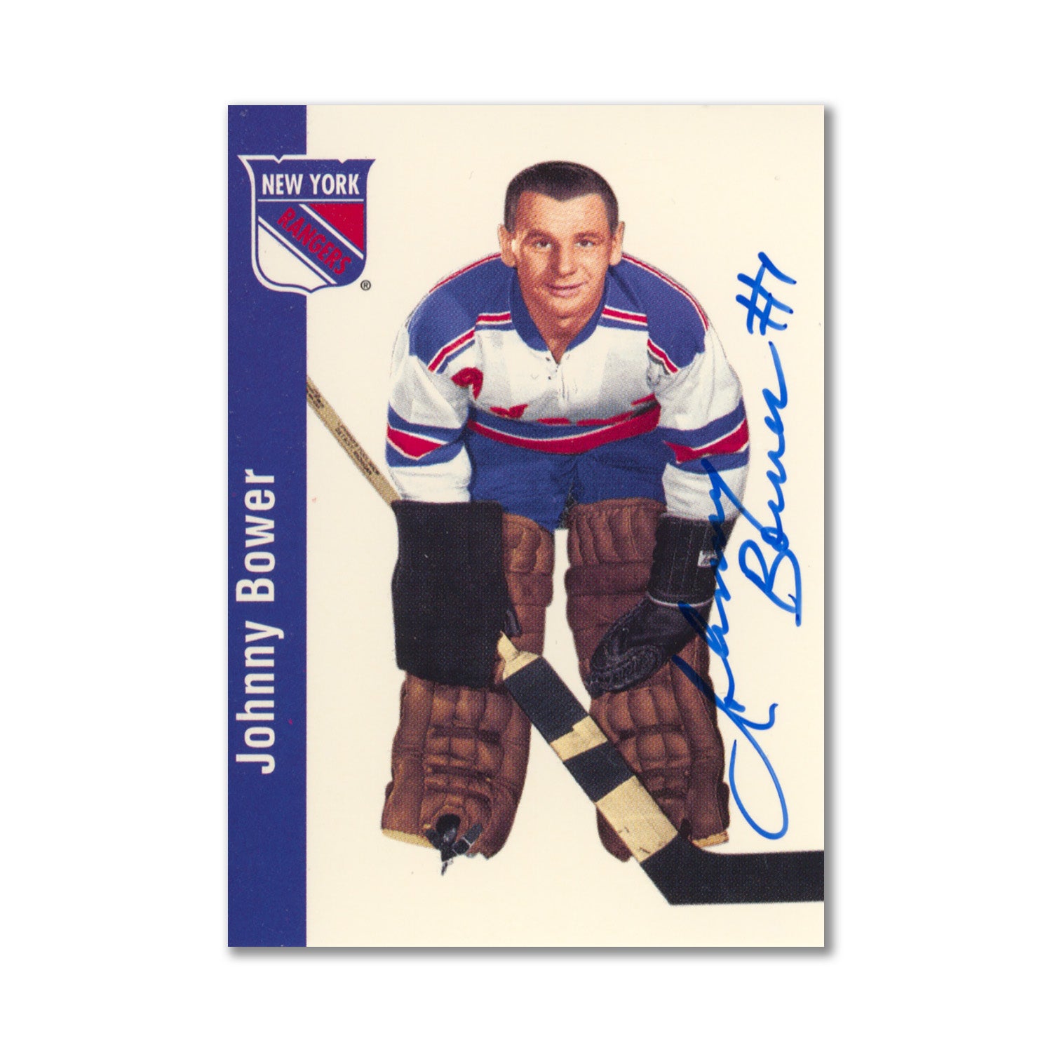 Autographed 1994 Parkhurst Missing Link #103 Johnny Bower Hockey Card