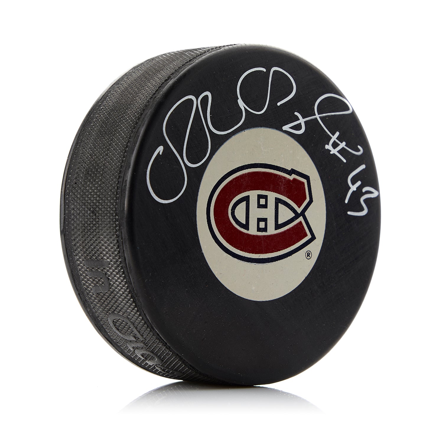 Patrice Brisebois Montreal Canadiens Autographed Hockey Puck
