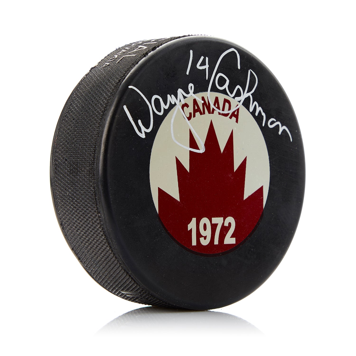 Wayne Cashman Team Canada Autographed 1972 Summit Series Hockey Puck