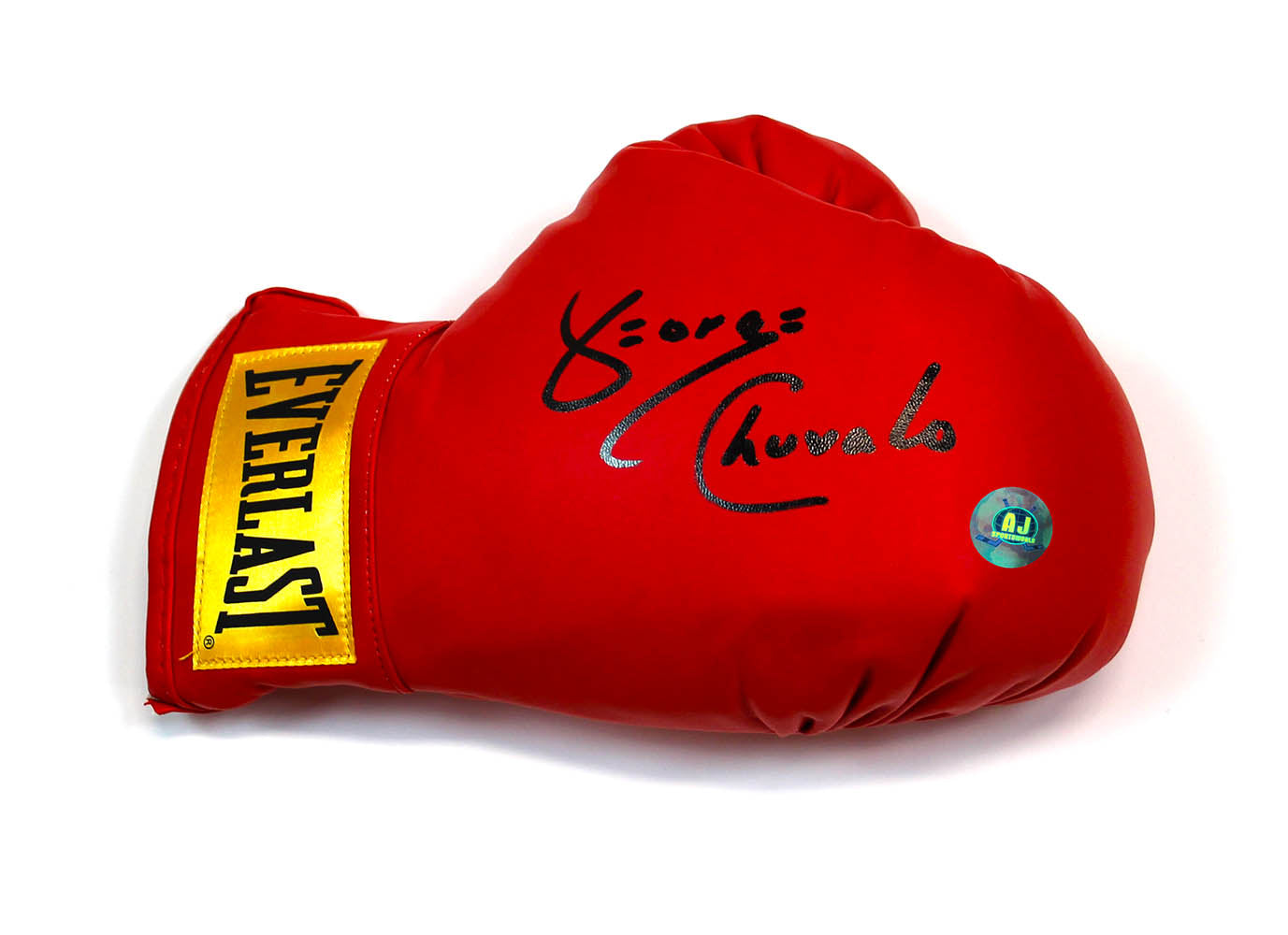 George Chuvalo Autographed Red Everlast Boxing Glove