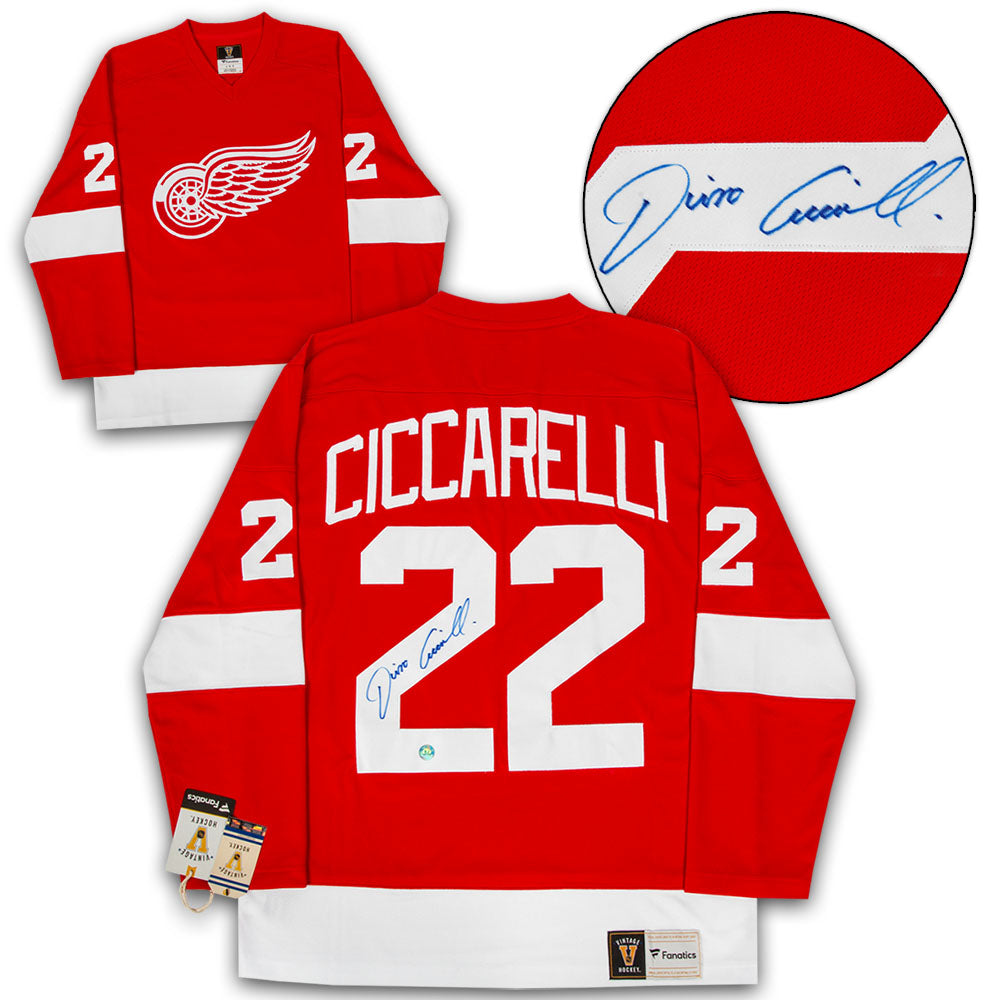 Dino Ciccarelli Detroit Red Wings Signed Retro Fanatics Jersey