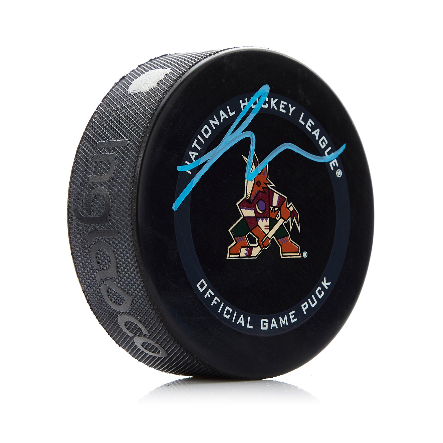 Logan Cooley Signed Arizona Coyotes Official Game Puck