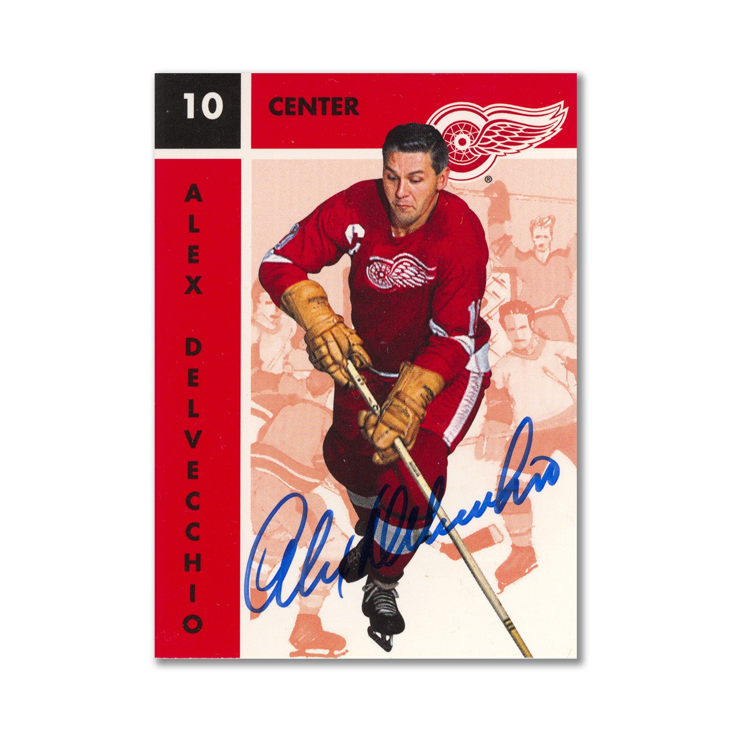 Autographed 1995 Parkhurst Missing Link #53 Alex Delvecchio Hockey Card