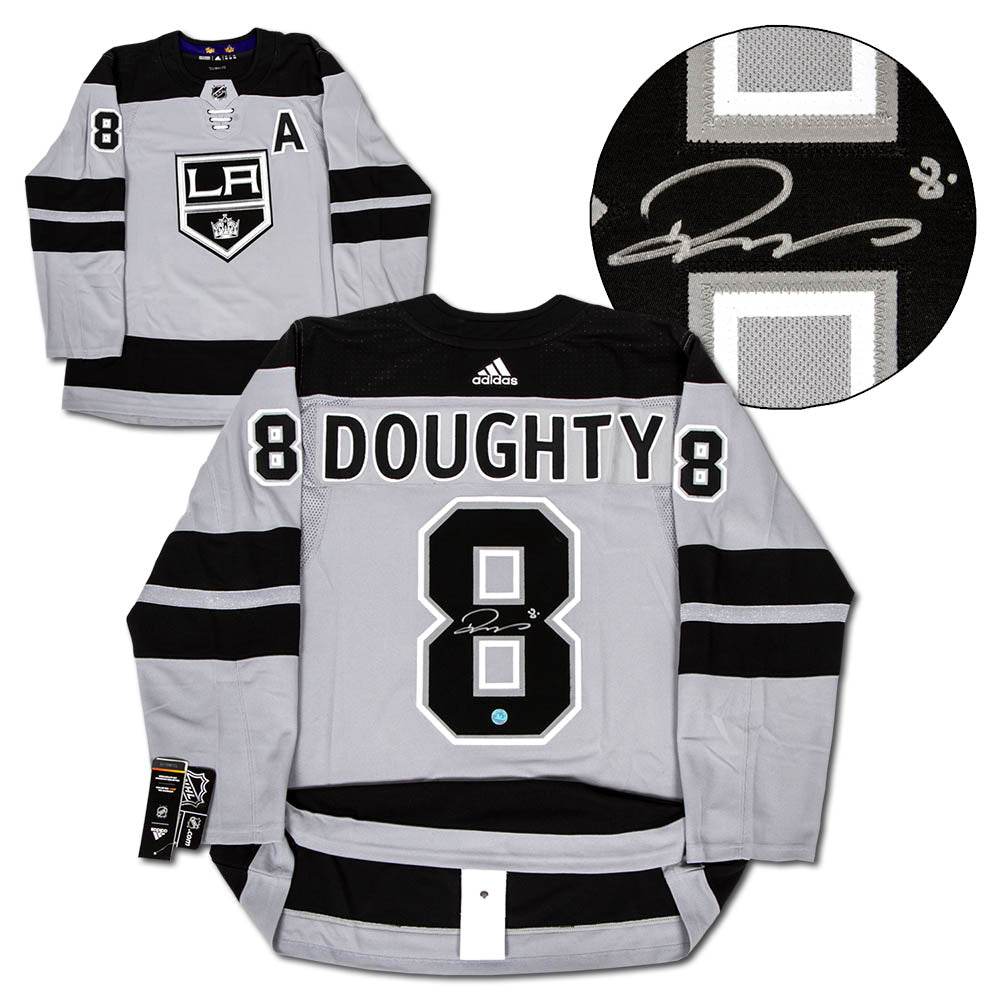 Drew Doughty Los Angeles Kings Signed Alt Grey Adidas Jersey