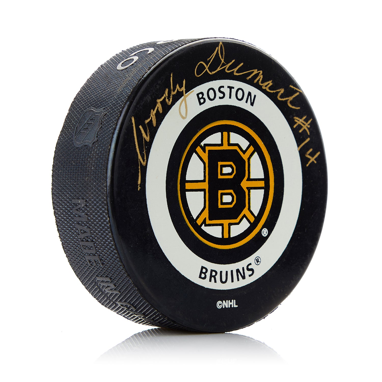 Woody Dumart Boston Bruins Autographed Hockey Puck