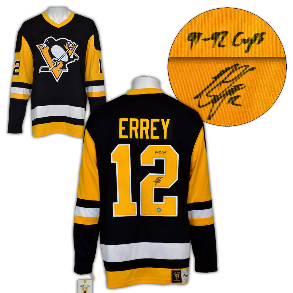 Bob Errey Pittsburgh Penguins Signed Retro Fanatics Jersey