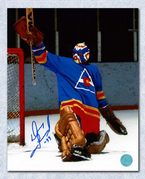 Doug Favell Colorado Rockies Autographed Goalie 8x10 Photo