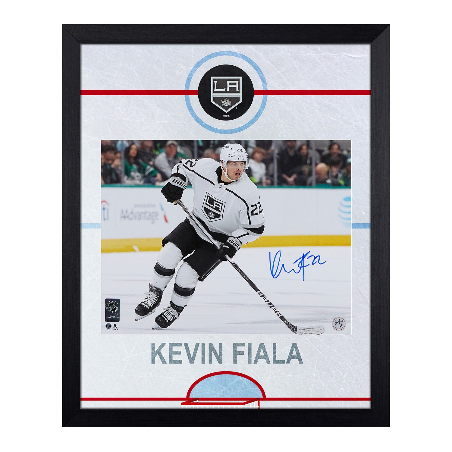 Kevin Fiala Signed Los Angeles Kings Graphic Rink 19x23 Frame