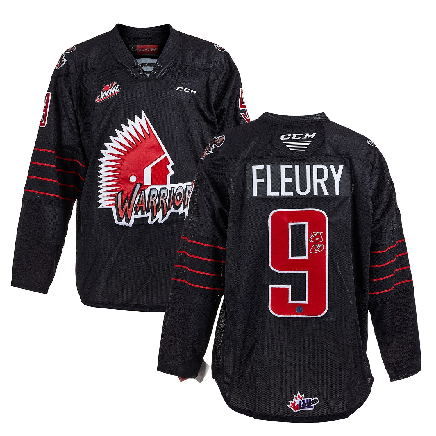 Theo Fleury Moose Jaw Warriors Autographed CHL Hockey Jersey