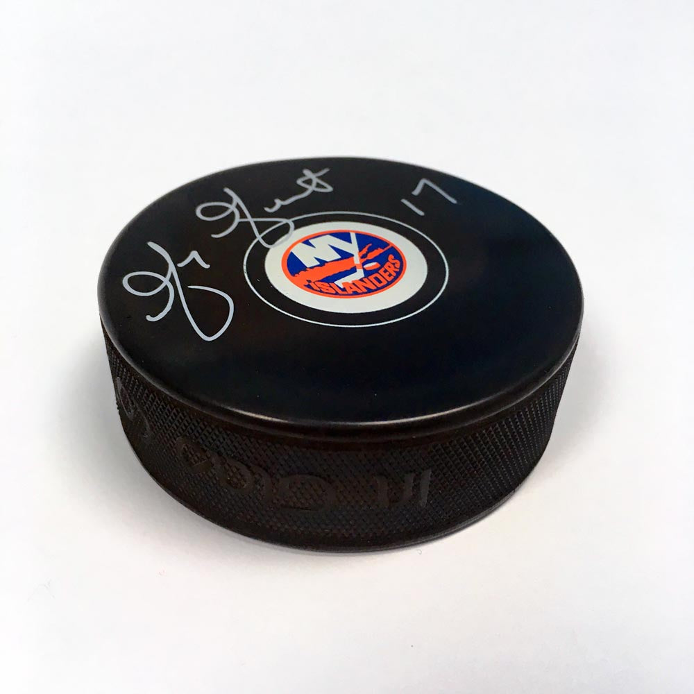 Greg Gilbert New York Islanders Autographed Hockey Puck