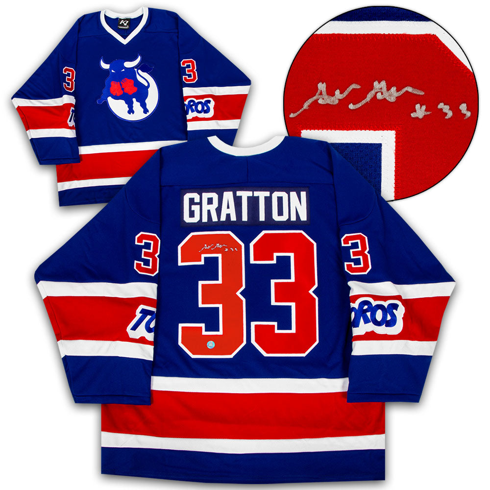 Gilles Gratton Toronto Toros Signed Vintage WHA Jersey
