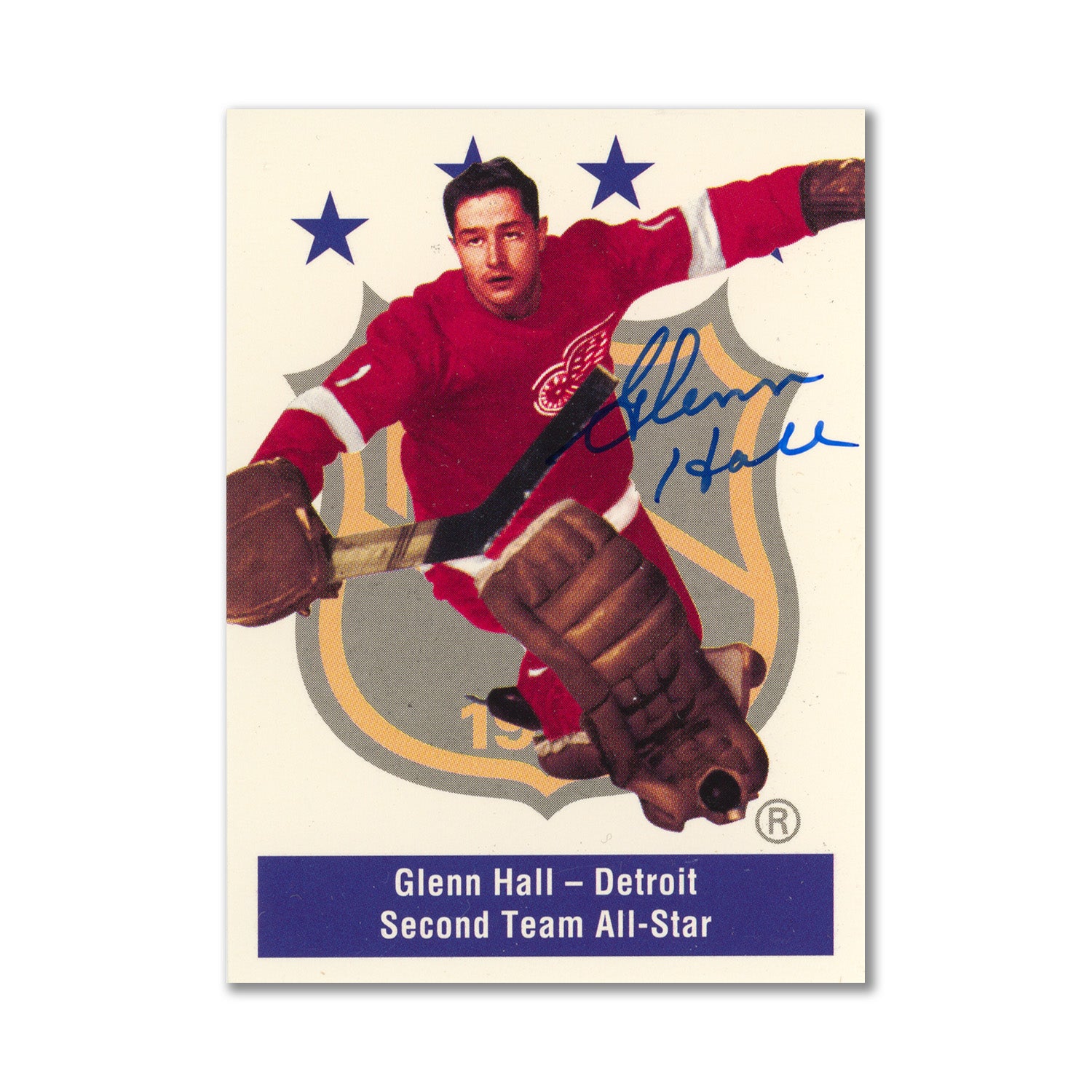 Autographed 1994 Parkhurst Missing Link #141 Glenn Hall All-Star Card