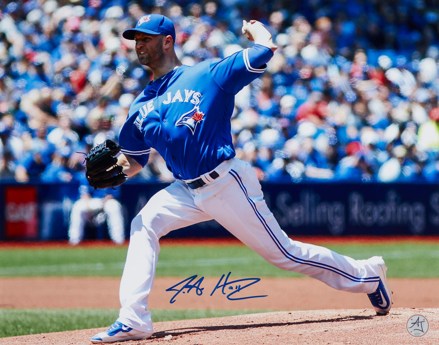 JA Happ Signed Toronto Blue Jays Baseball 11x14 Photo