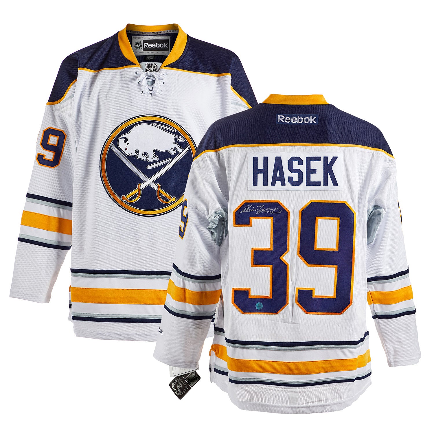 Dominik Hasek Buffalo Sabres Signed White Reebok Jersey