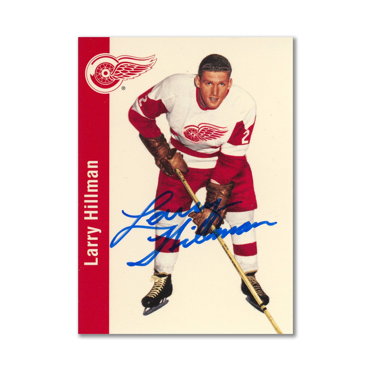Autographed 1994 Parkhurst Missing Link #55 Larry Hillman Hockey Card