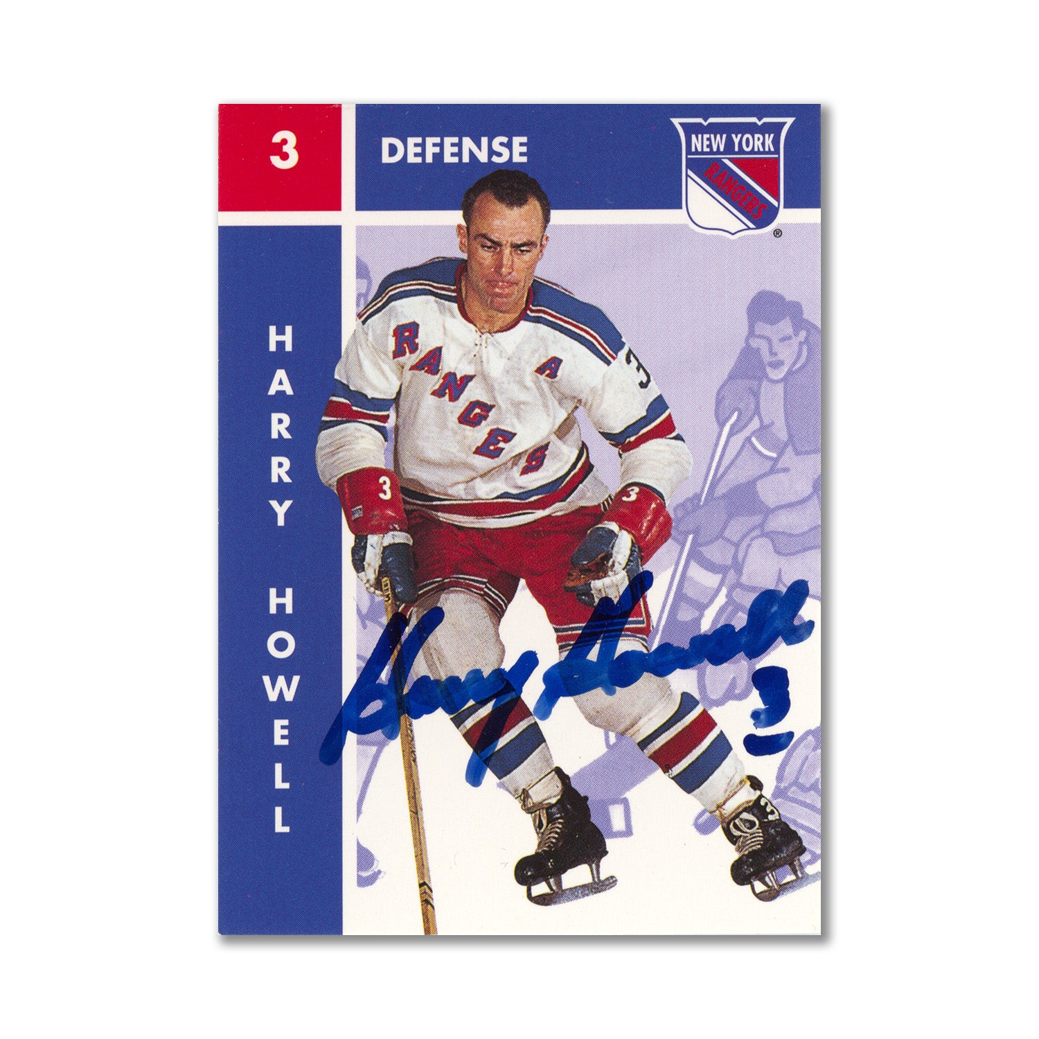 Autographed 1995 Parkhurst Missing Link #80 Harry Howell Hockey Card
