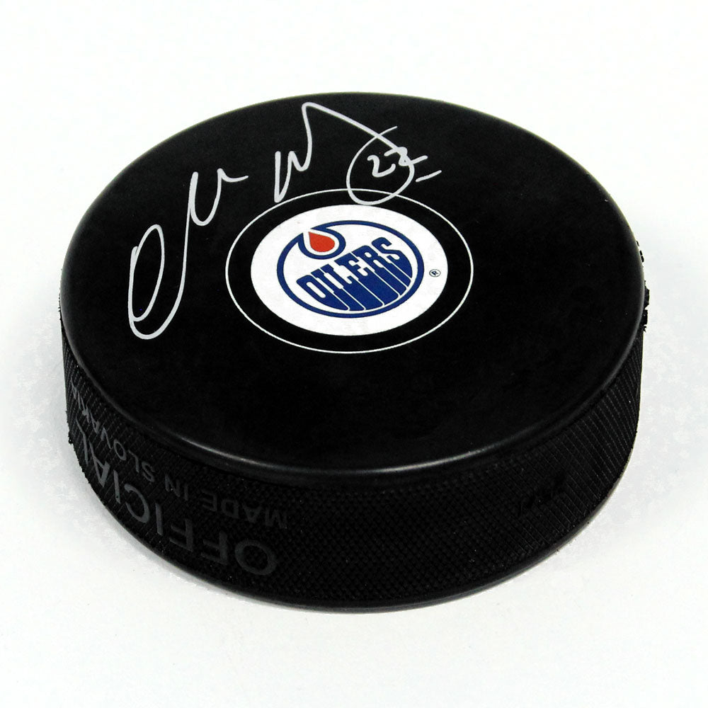 Charlie Huddy Edmonton Oilers Autographed Hockey Puck