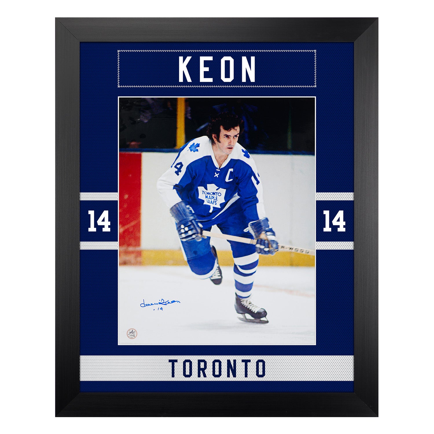 Dave Keon Signed Toronto Maple Leafs Uniform Graphic 26x32 Frame