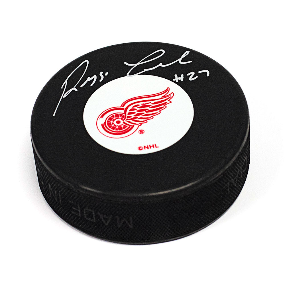 Reggie Leach Detroit Red Wings Autographed Hockey Puck