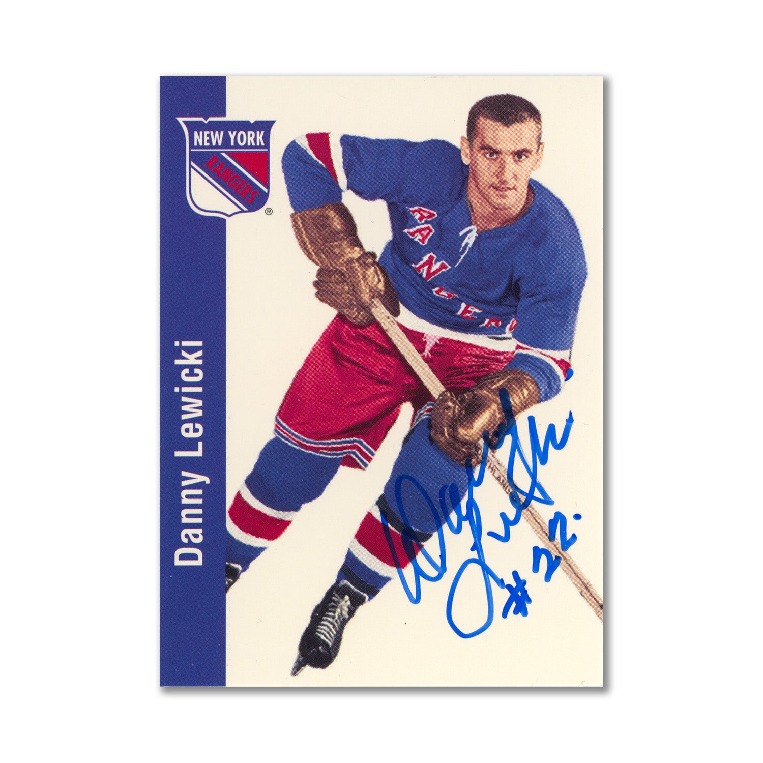 Autographed 1994 Parkhurst Missing Link #98 Danny Lewicki Hockey Card