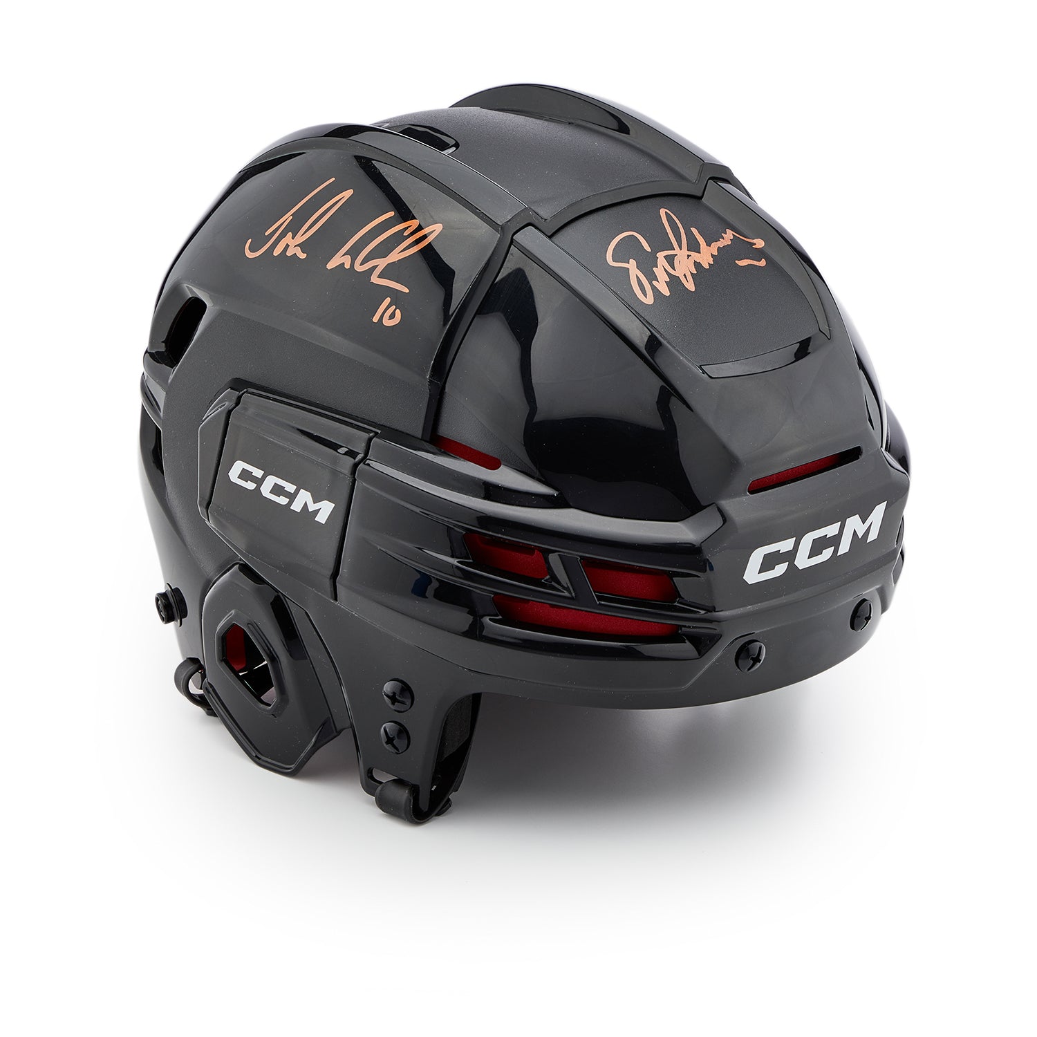 Philadelphia Legion Of Doom Triple Signed Black CCM Tacks Hockey Helmet