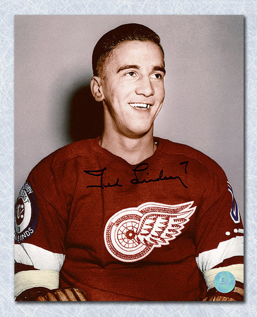Ted Lindsay Detroit Red Wings Signed Close-Up 8x10 Photo