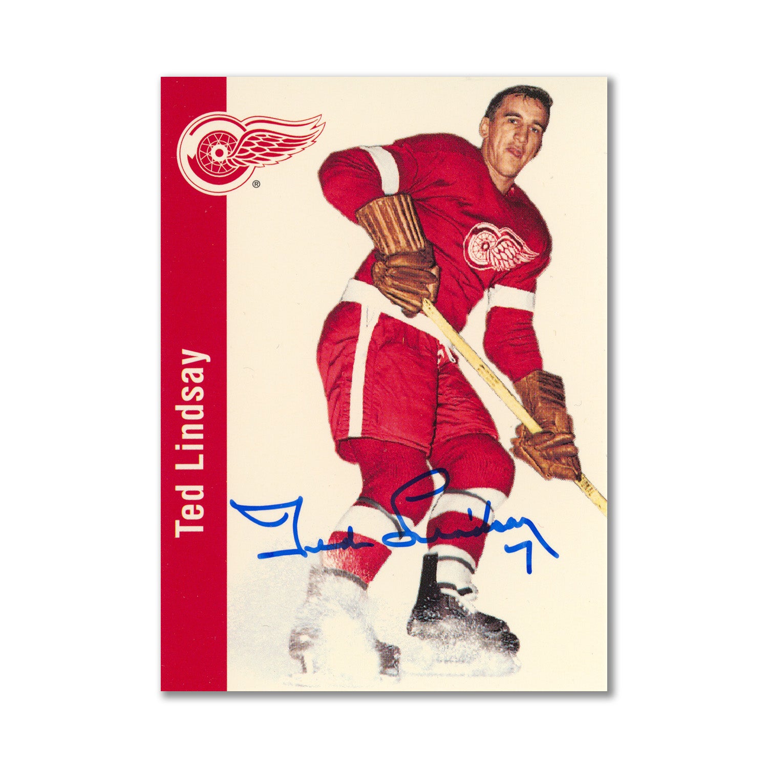 Autographed 1994 Parkhurst Missing Link #44 Ted Lindsay Hockey Card
