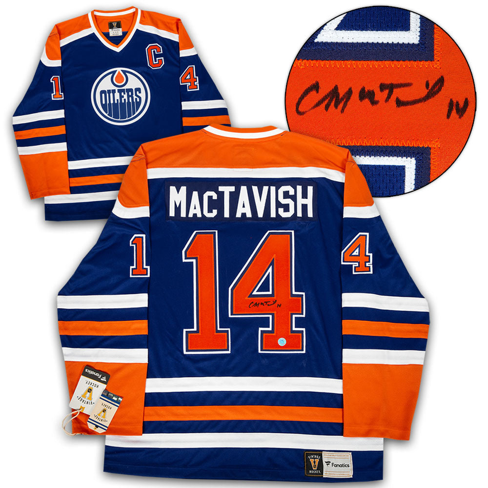 Craig MacTavish Edmonton Oilers Signed Retro Fanatics Jersey