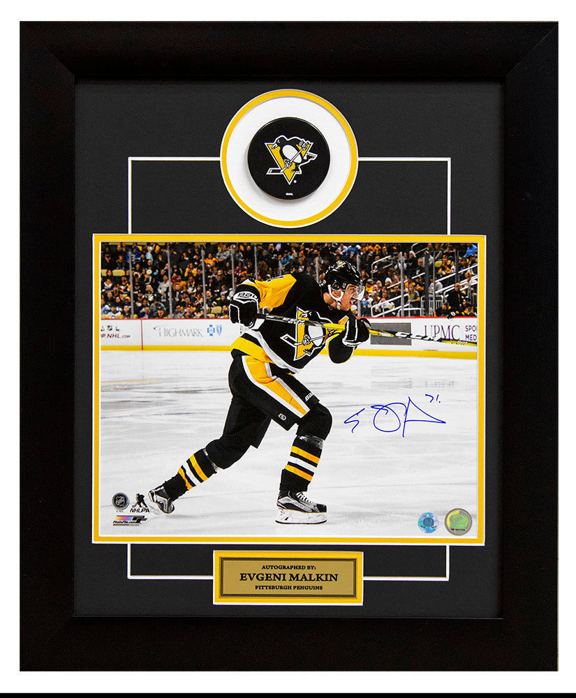 Evgeni Malkin Pittsburgh Penguins Autographed Slap Shot 20x24 Puck Frame