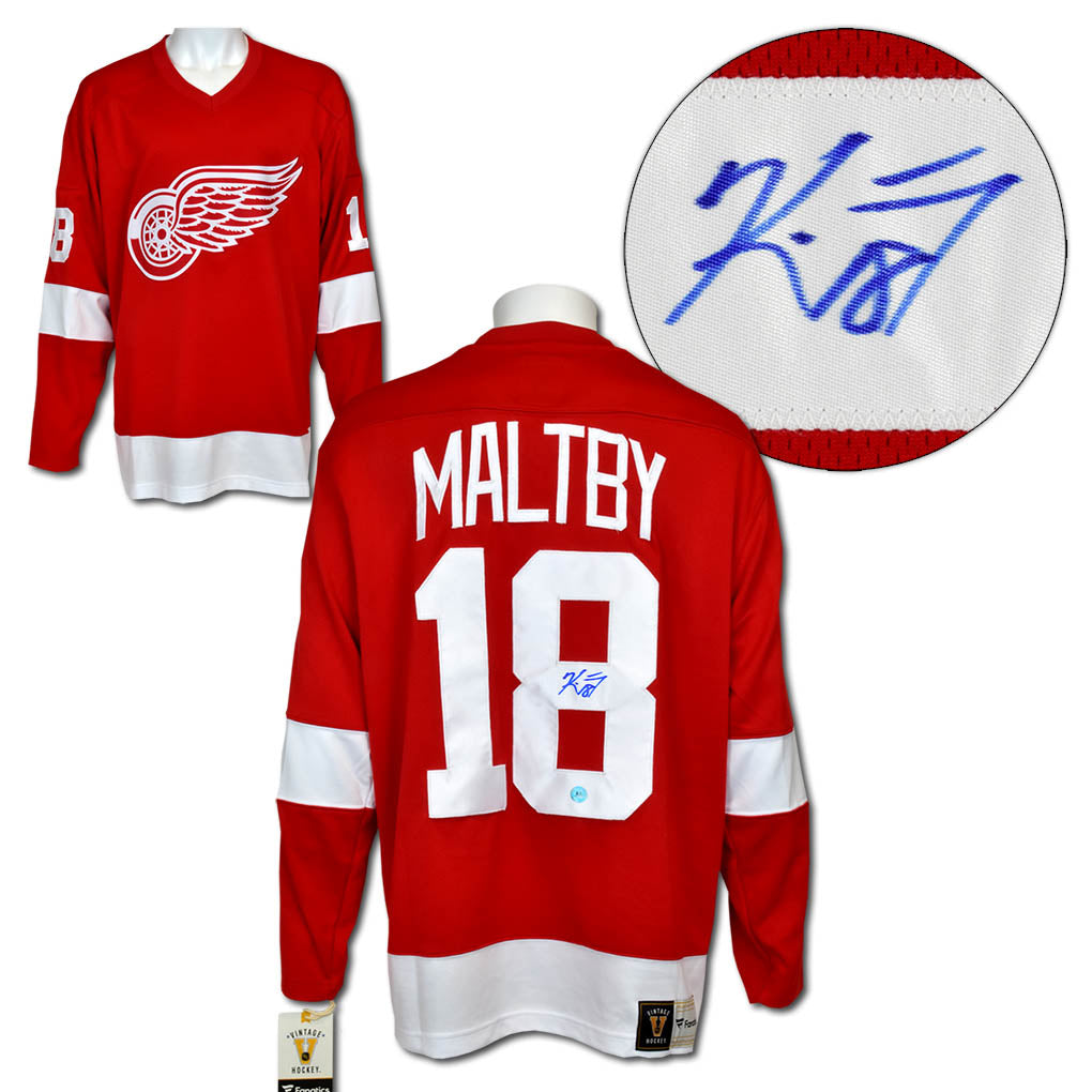 Kirk Maltby Detroit Red Wings Signed Retro Fanatics Jersey