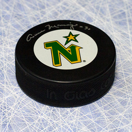 Cesare Maniago Minnesota North Stars Autographed Hockey Puck