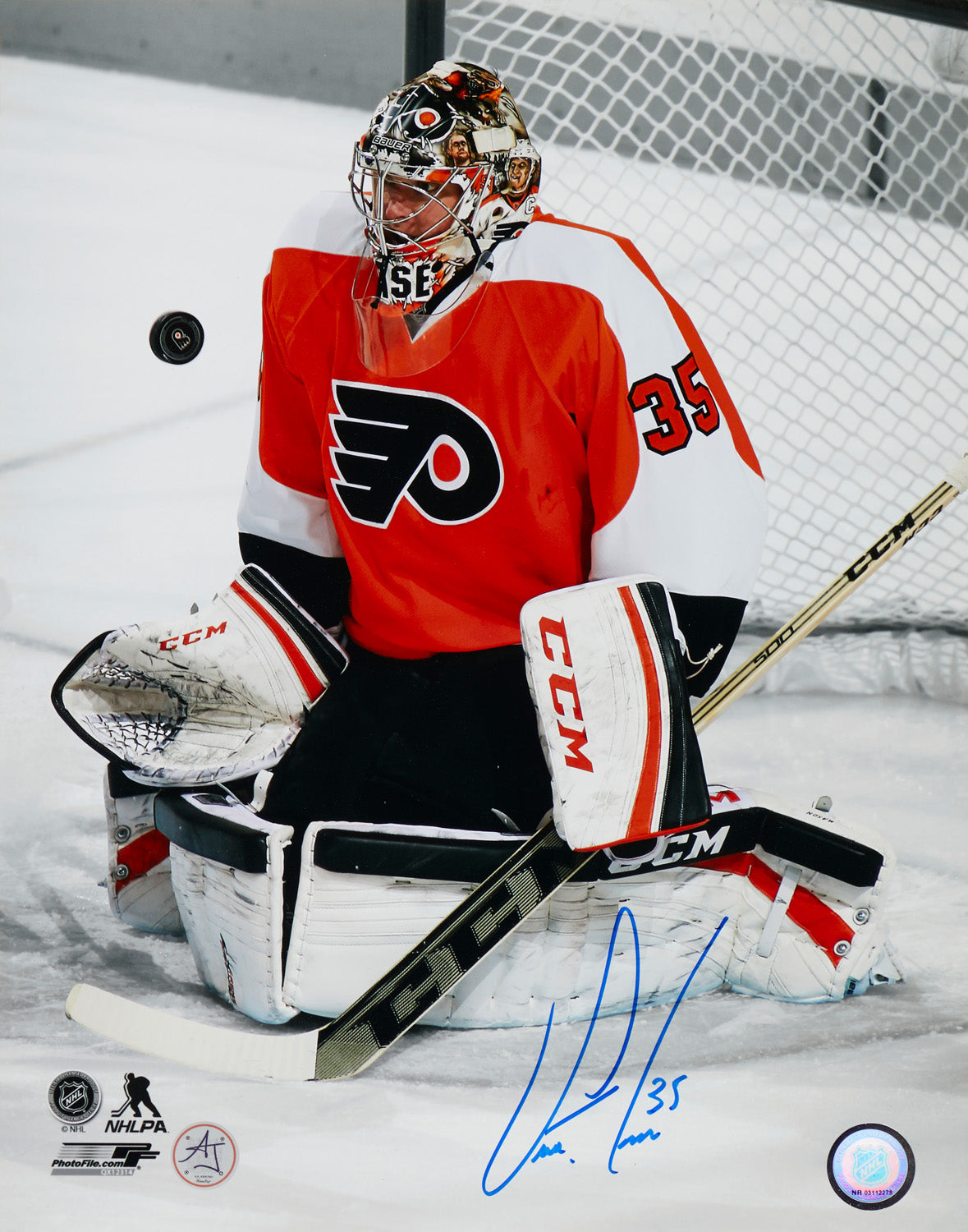 Steve Mason Signed Philadelphia Flyers Goalie 11x14 Photo