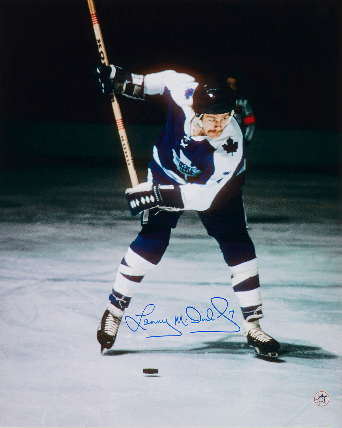 Lanny McDonald Signed Toronto Maple Leafs Slapshot 16x20 Photo