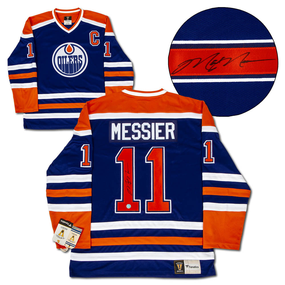 Mark Messier Edmonton Oilers Signed Retro Fanatics Jersey