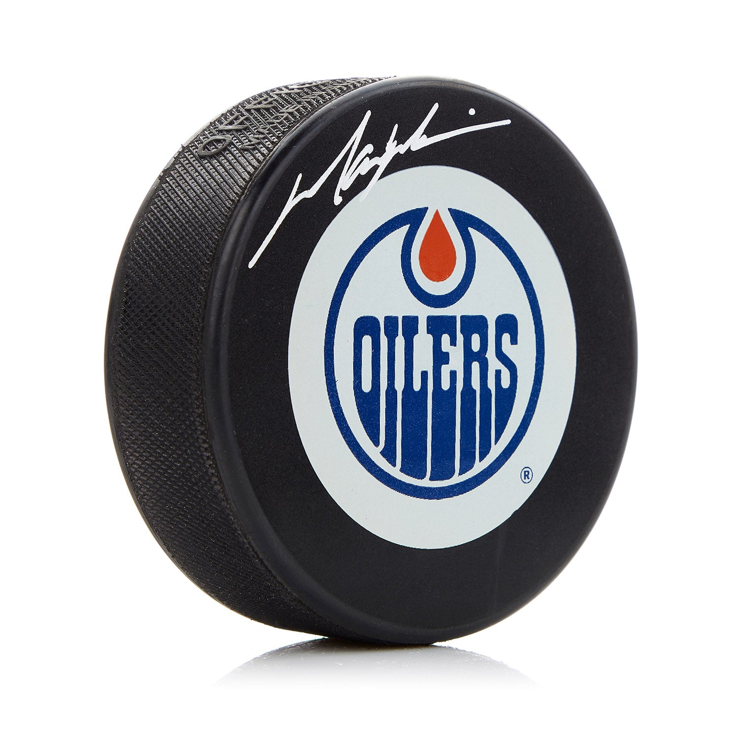 Mark Messier Edmonton Oilers Autographed Hockey Puck