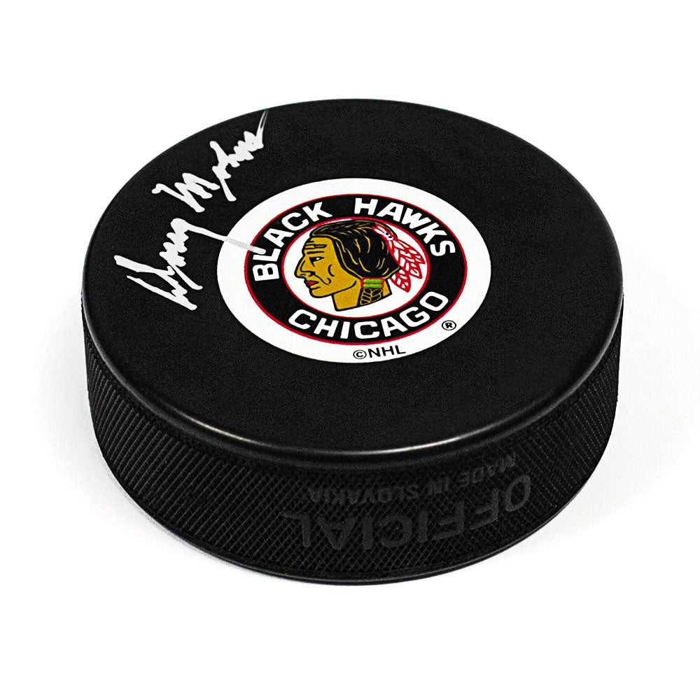 Doug Mohns Chicago Blackhawks Autographed Hockey Puck