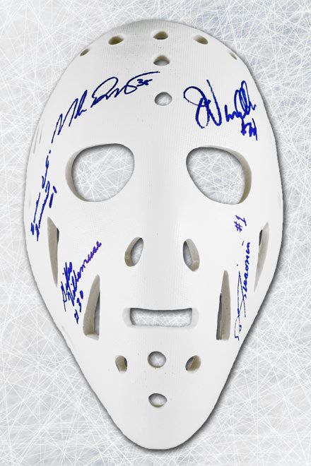 New York Rangers Full Size Replica Mask Autographed by 6 Goalies