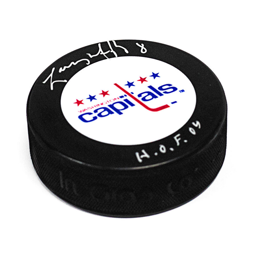 Larry Murphy Washington Capitals Signed Hockey Puck with HOF Note