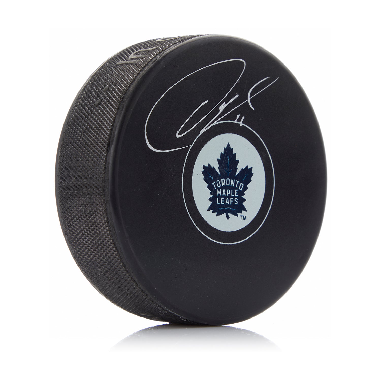 Owen Nolan Autographed Toronto Maple Leafs Hockey Puck