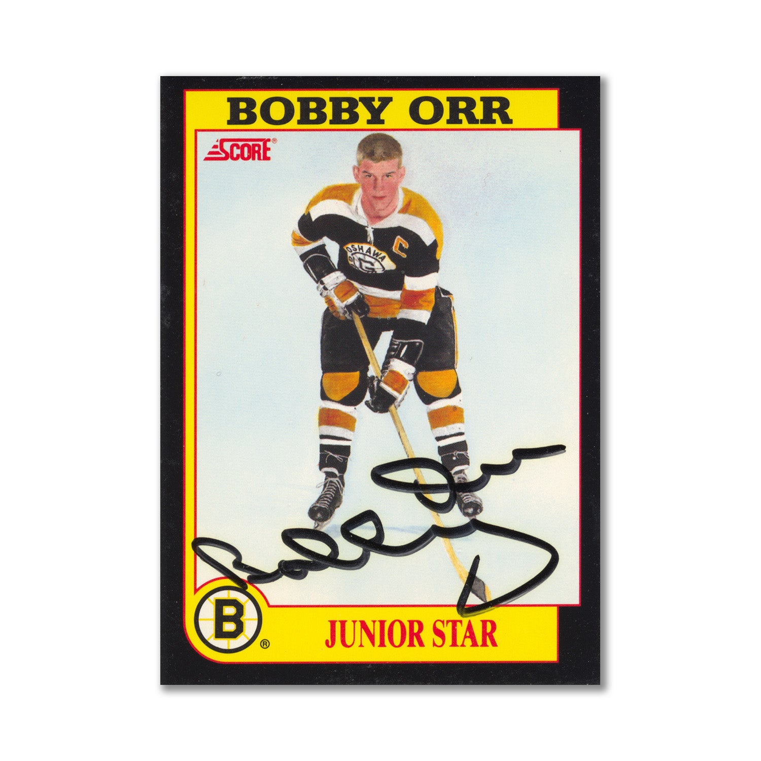 Autographed 1991-92 Score Bobby Orr Junior Star Insert Card