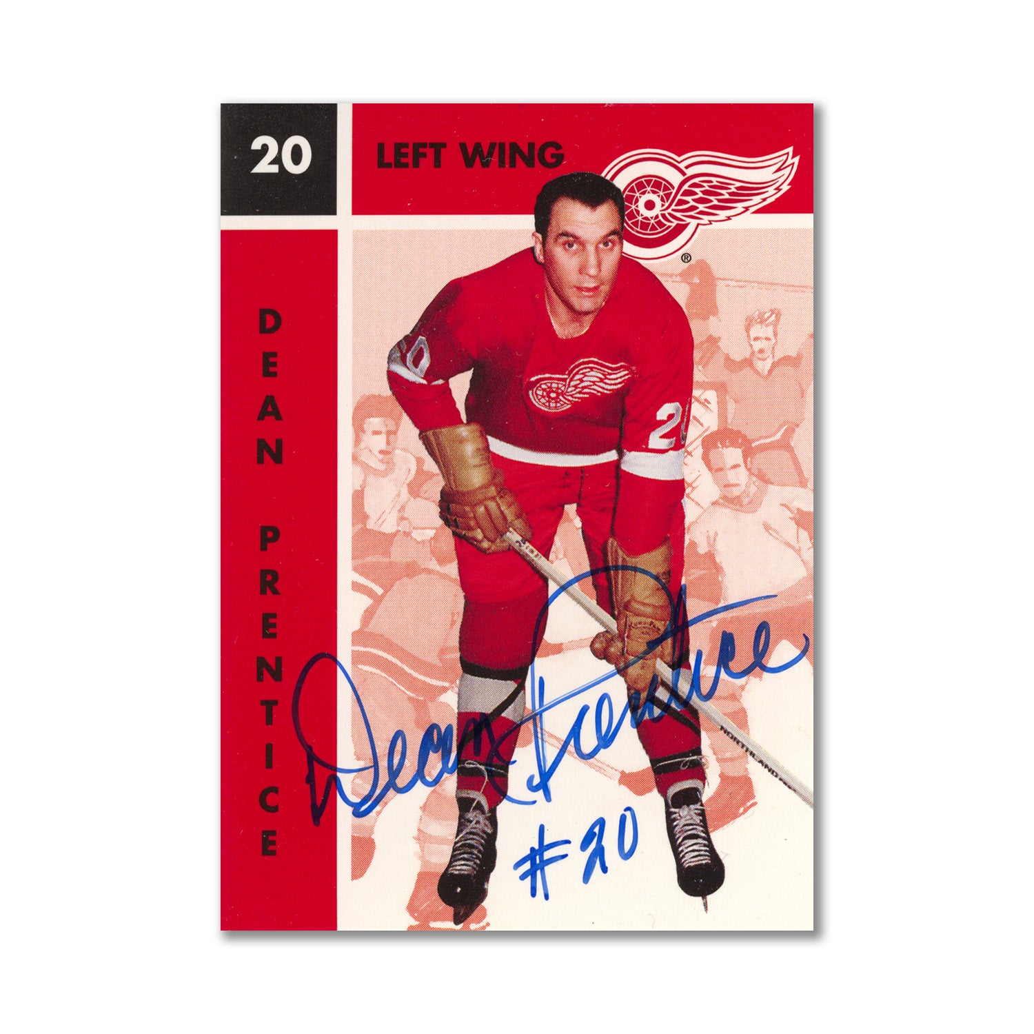 Autographed 1995 Parkhurst Missing Link #51 Dean Prentice Hockey Card