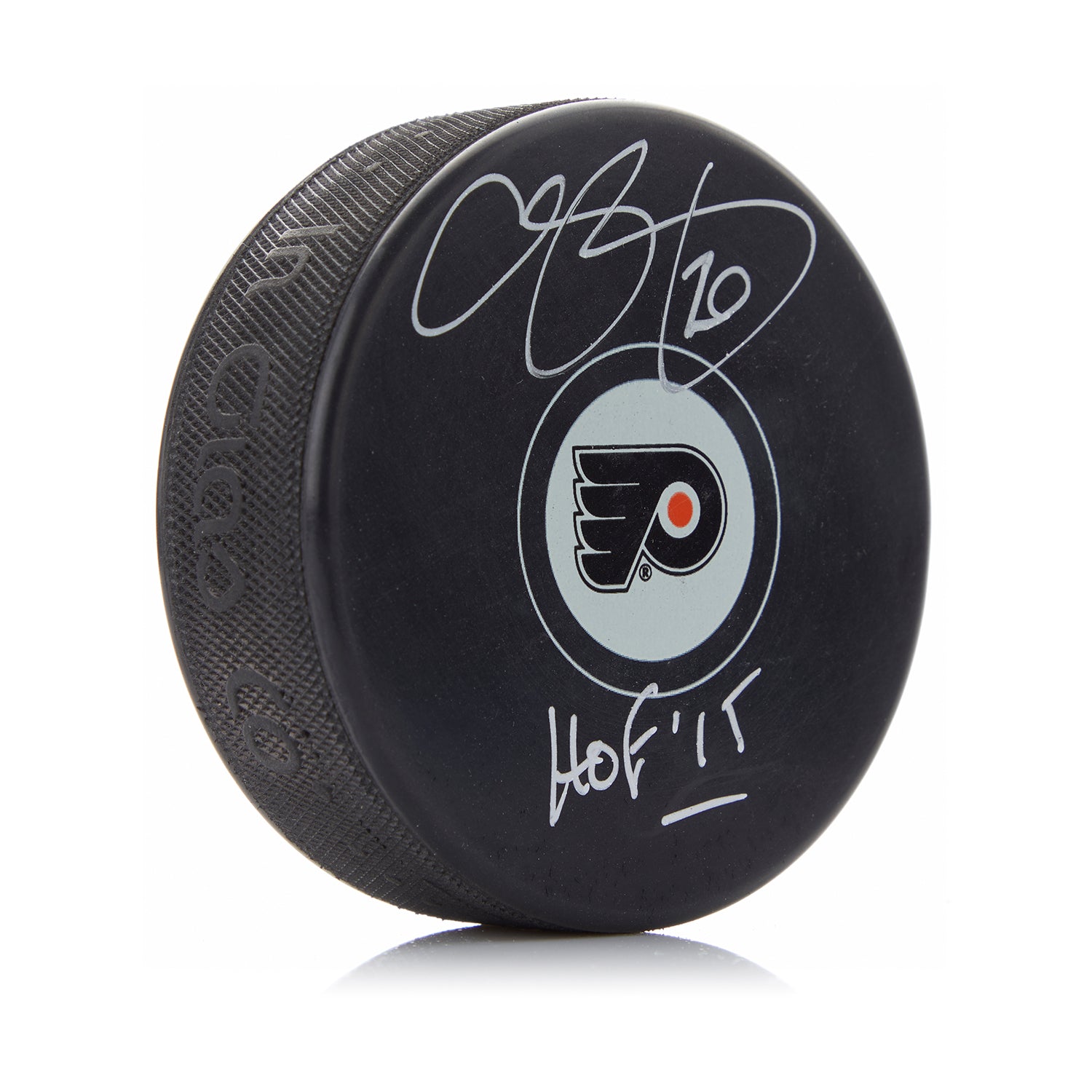 Chris Pronger Autographed Philadelphia Flyers Puck with HOF Note