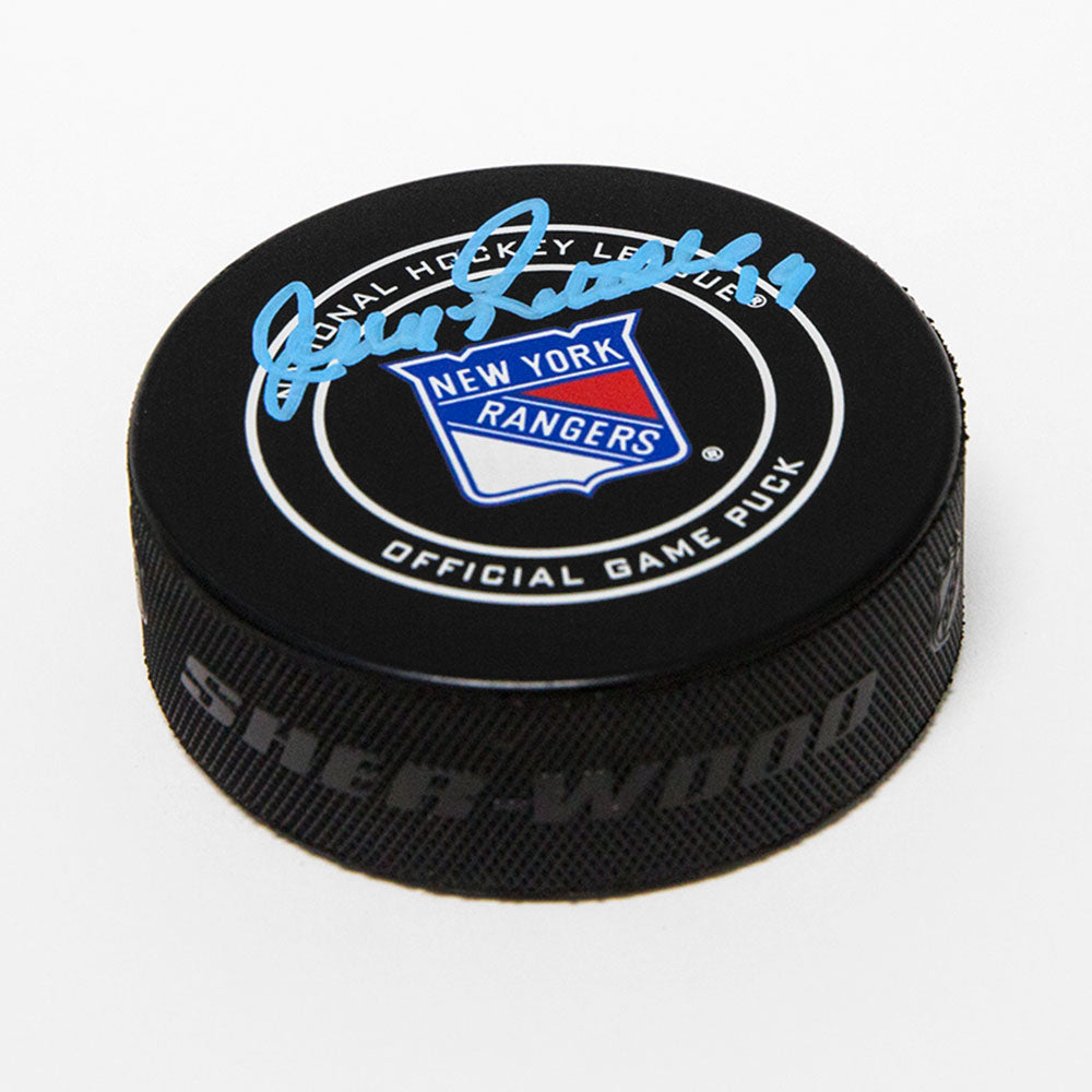 Jean Ratelle New York Rangers Autographed Official Game Puck