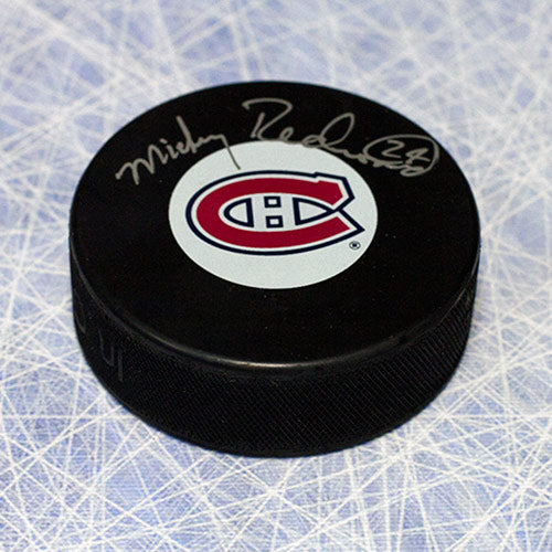 Mickey Redmond Montreal Canadiens Autographed Hockey Puck