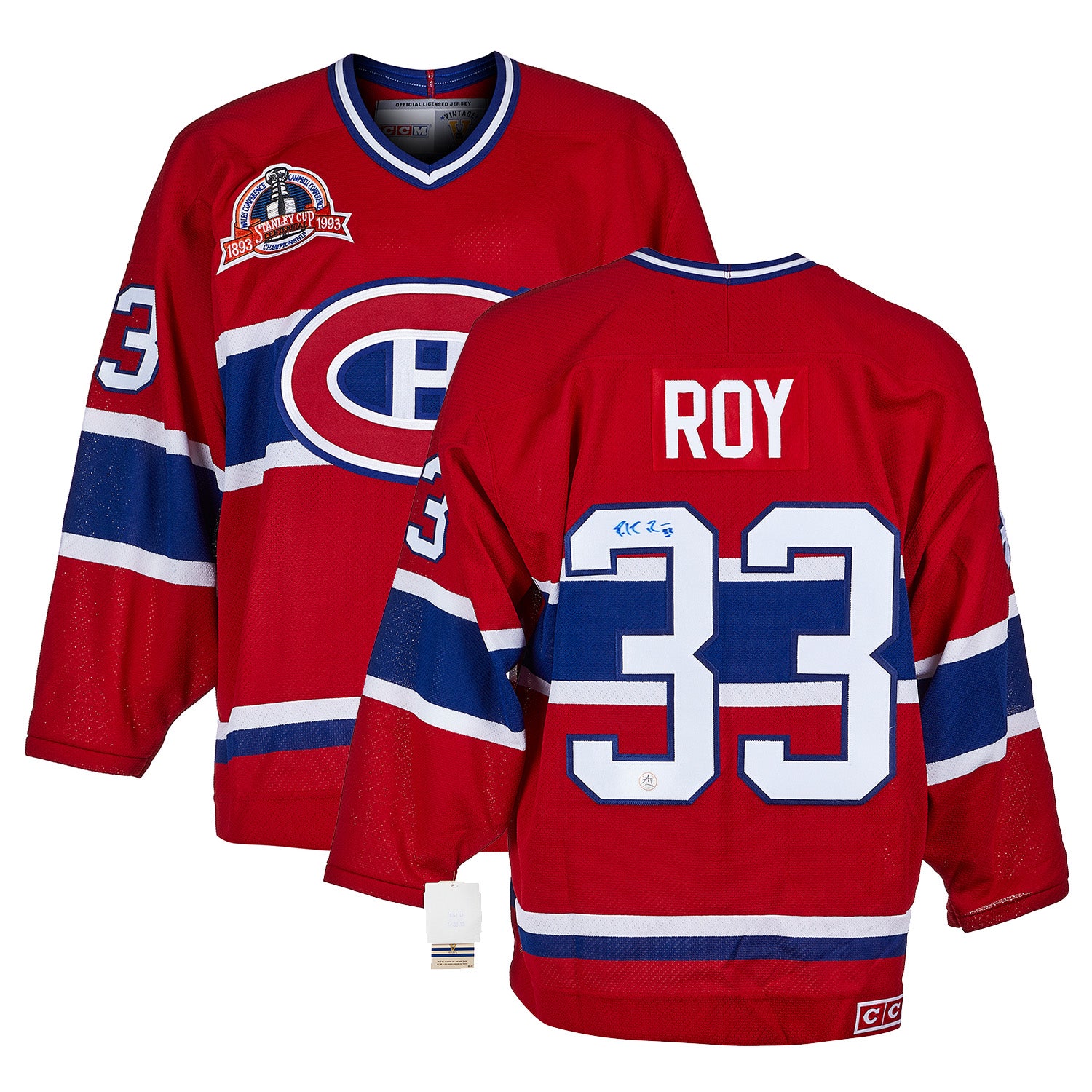 Patrick Roy Signed Montreal Canadiens 1993 Stanley Cup CCM Vintage Jersey